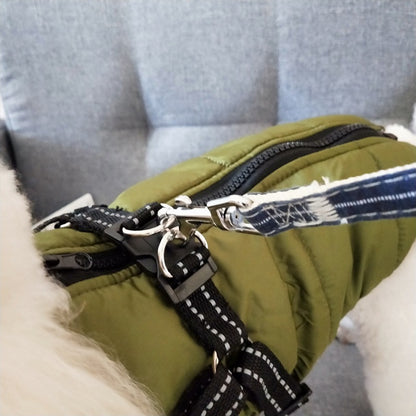 Waterproof Dog Clothes Winter Dog Coat with Harness Warm Pet Clothing Big Dog Jacket Chihuahua Labrador Coat Costume